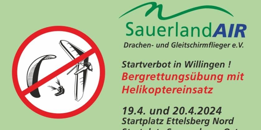 Startverbot in Willingen – 19.4. und 20.4.2024