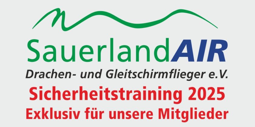 SauerlandAir Sicherheitstraining und Vortrag Lucas Läubin